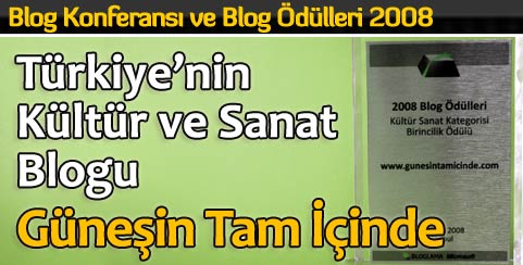 Türkiye'nin En İyi Kültür Sanat Blogu Seçildik
