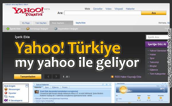 Sıcak bir insan olan Volkan Bey oldukça detaylı şekilde Yahoo!'nun planlarını anlatmıştı. Beta çıkana dek yazmayı ertelemeye karar vermiştim ki, bugün twitter üzerinden takip ettiğim YahooTurkey twitter 'da Beta / deneme sürümünün açıldığını gördüm. Yahoo Türkiye Geliyor!