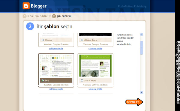 Şimdi artık Gmail hesabımız olduğuna göre sitemizi açmak için önümüzdeki birkaç dakika kaldı demektir. Haydi devam edelim. 10 Dakikada Blogger'la Web Siten Olsun İster misin ? BÖLÜM - 2