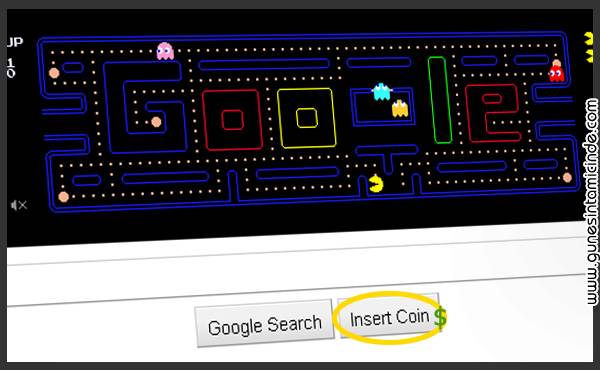 Geçen gün Google belirli gün ve haftalarda değiştirdiği ana sayfasındaki logo yerine bir oyun koydu. Yıllar önce oynadığım dobişko diye bildiğimiz aslında Pac-Man uluslararası ismi olan bir oyundu. Gelin olan bitene bir bakalım. Google denen devin çarklarını kavrayalım. Her gün gözümüzün önünde olan bir düğmenin sırrını çözelim. Google PacMan | İyi de Neden Jeton Attık?