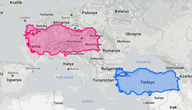 Büyüklüklerde bir tuhaflık var değil mi? Afrika ne kadar büyük öyle. Bir hata olmalı. Bir ömür boyu gördüğümüz haritada Afrika, aşağılarda bir yerde küçük bir yerdi. Ama şimdi öyle değil. Kuzey Amerika'dan da büyük, Avrupa'dan da. Grönland bu kadar küçük müymüş map,harita,Türkiye,Dünya,Yalan Yalandan Arındırılmış Bir Dünya Haritası - AuthaGraph World Map